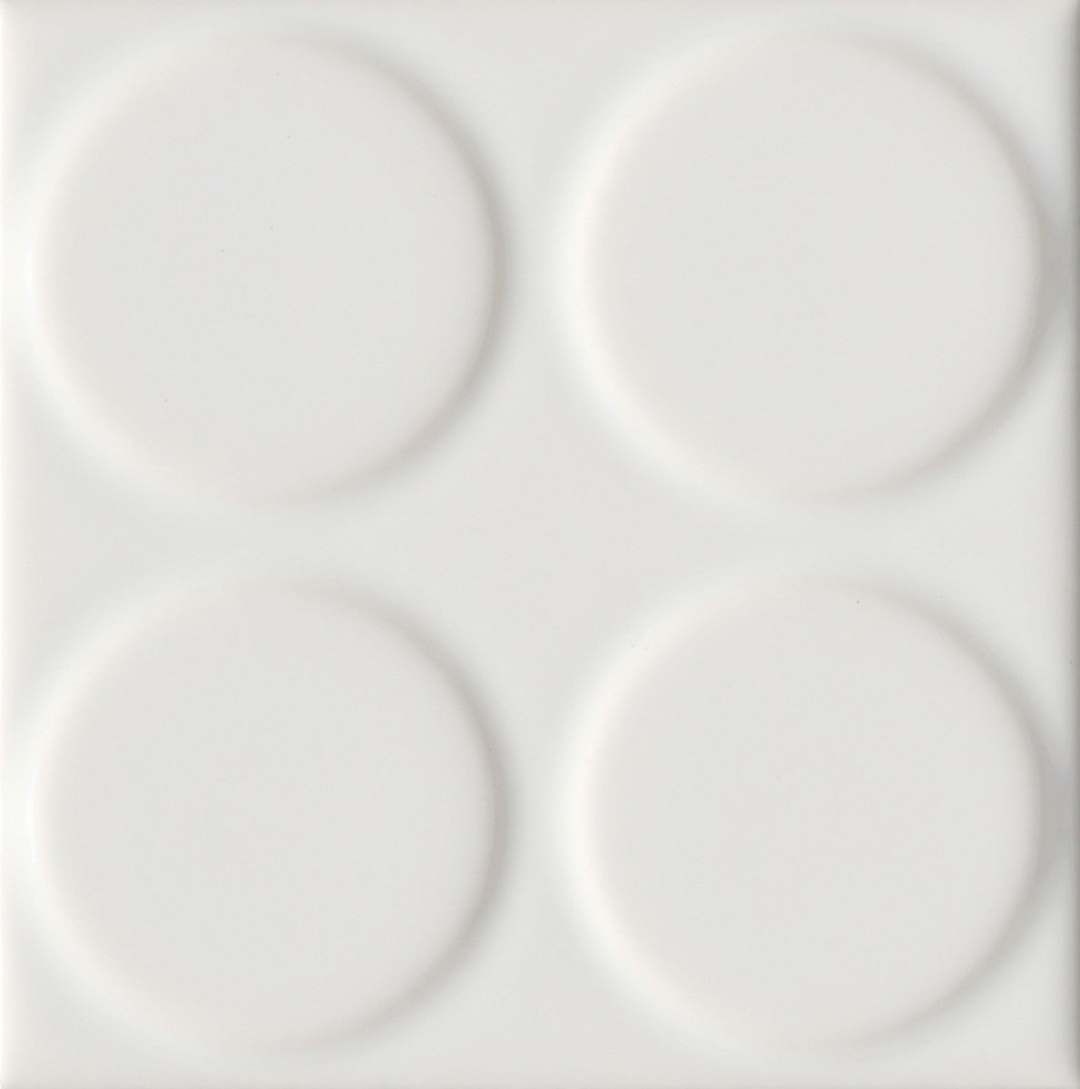 Classics Kho Liang Ie Accent White 4x4 Pattern 6 Decorative Tile Gloss