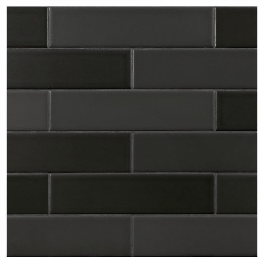 TrueTones Porcelain 16 Shades Of Black  Matte 2-1/2x10 Field Tile