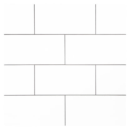 Precision Ceramic Super White Super Gloss 3x6 Wall Tile Gloss