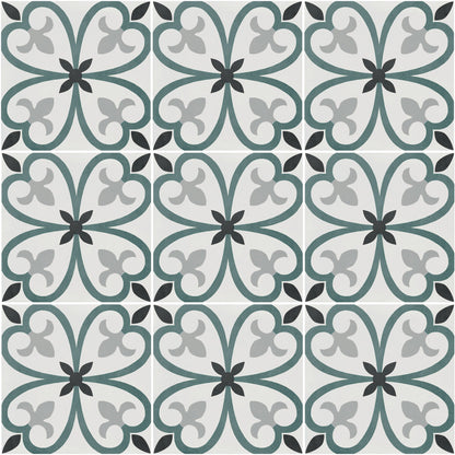 D_Segni Color Clover 8x8 Clover Decorative Tile Matte