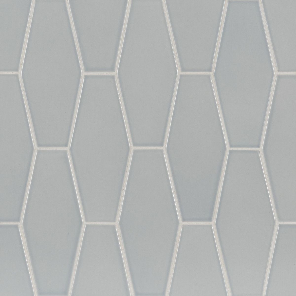 6th Avenue Pale Sky 2x6 Long Hexagon Mosaic Glossy