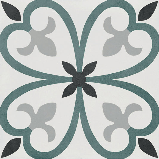 D_Segni Color Clover 8x8 Clover Decorative Tile Matte