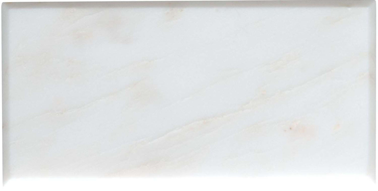 Pietra Bello Bianco Bello 3x6 Beveled Field Tile Honed