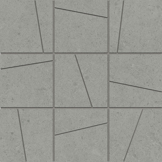 Argent 2.0 Grey Tabby 4x4 Random Angle Mosaic