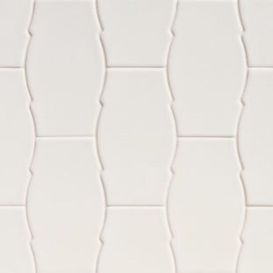 Robert Am Stern Frost Crackle 3x6 Ovolo Decorative Tile Crackle