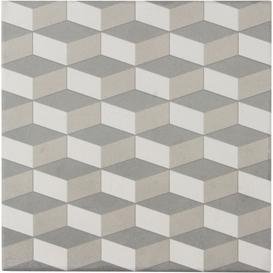 Encaustic Echoes Pale 8x8 Trek Decorative Tile