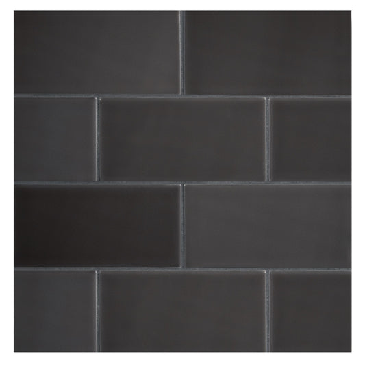 TrueTones Ceramics Toasted Grey Gloss 3x6 Field Tile Gloss