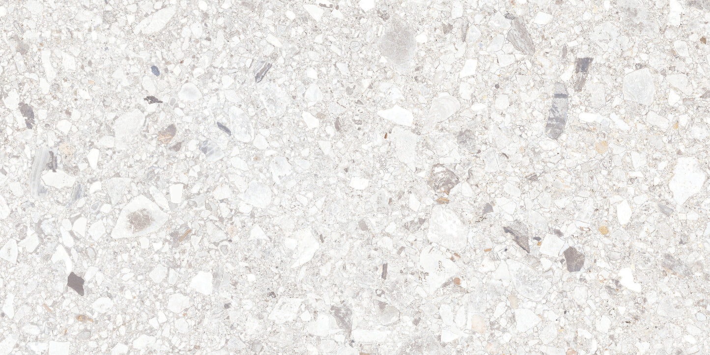 Santiago White 3D Hex Mosaic Rectified
