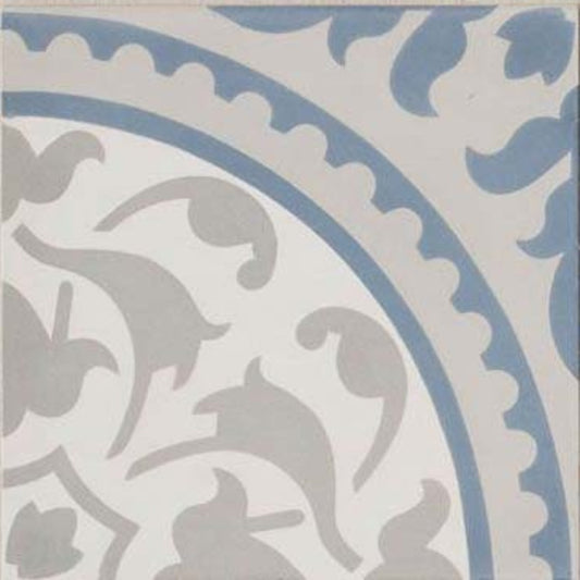 Duquesa Cement Mezzanotte 8x8 Alba Decorative Tile Matte
