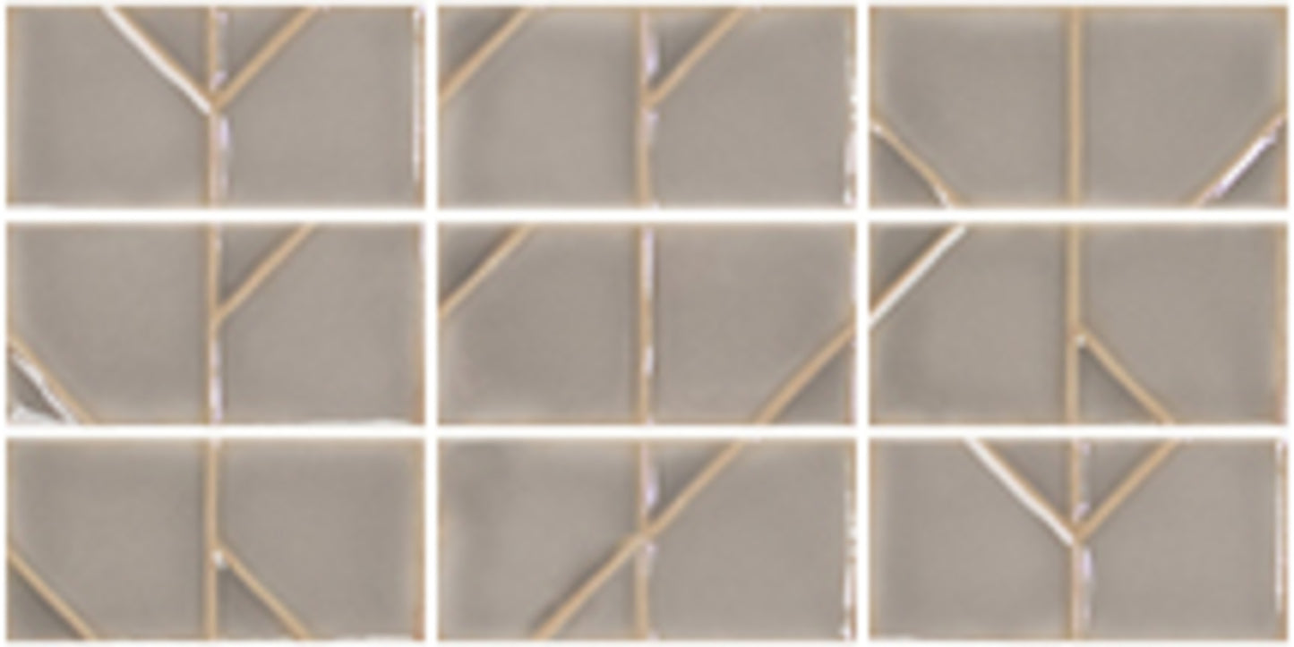 Yoko Pewter 3x5 Origami Decorative Tile