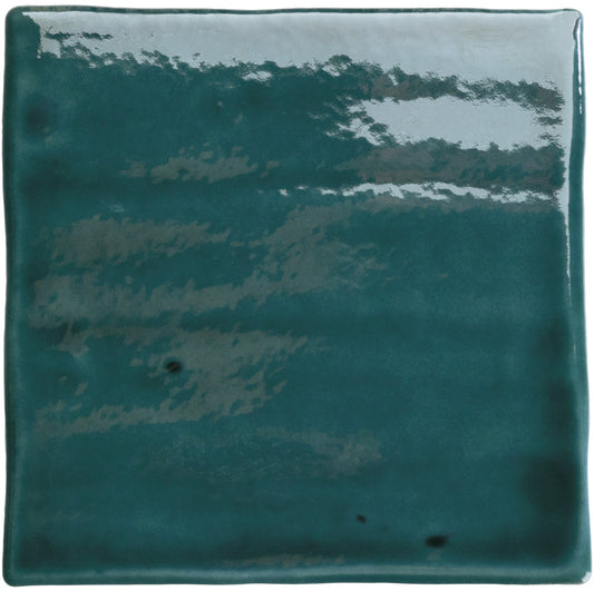 Roots Teal 4x4 Field Tile Glossy