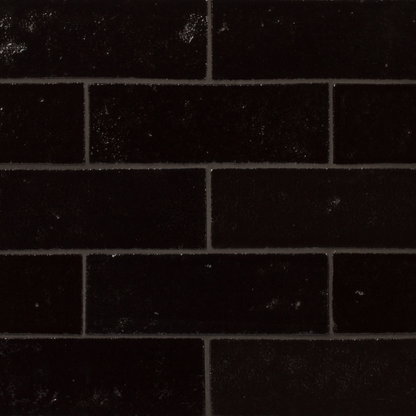 City Bricks Black 3x9 Field Tile Gloss