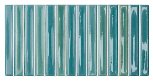 Colour Notes Azur 5x10 Bars Decorative Tile Glossy