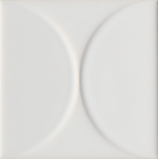 Classics Kho Liang Ie Accent White 4x4 Pattern 4 Decorative Tile Gloss
