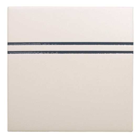 Point and Dash Neutral Peacock 6x6 Dash Decorative Tile