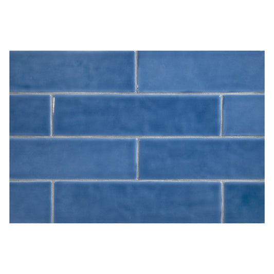 TrueTones Ceramics Astor Blue Gloss 2x8 Zelli Field Tile Gloss
