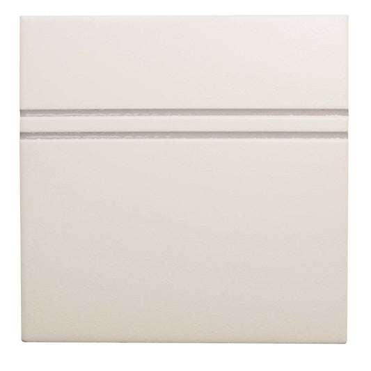 Point and Dash Neutral Grey 6x6 Dash Decorative Tile