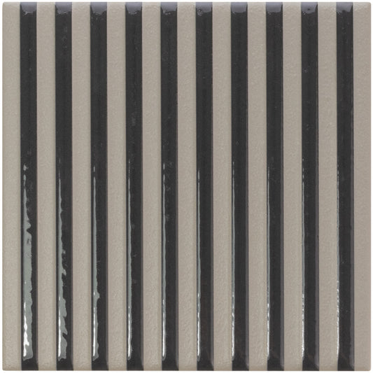 Twister Taupe Stone & Graphite 5x5 Er Decorative Tile