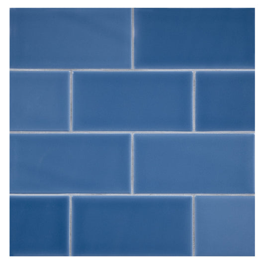 TrueTones Ceramics Astor Blue Gloss 3x6 Field Tile Gloss