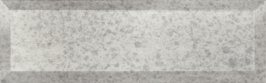 Obsidian Antique Silver Mirror Tile 3X9 Beveled