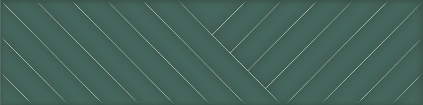Opal 3D Green 3x12 Knot Decorative Tile Glossy