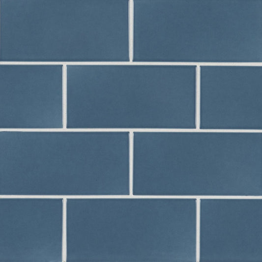 6th Avenue Marlin Blue 3x6 Field Tile Glossy
