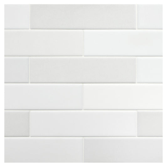 TrueTones Porcelain 16 Shades Of White Matte 2-1/2x10 Field Tile