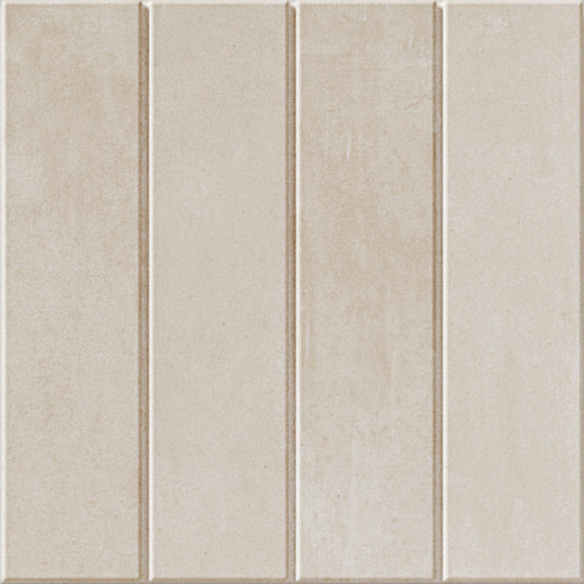 Raster Off White 6x6 Lines M Decorative Tile