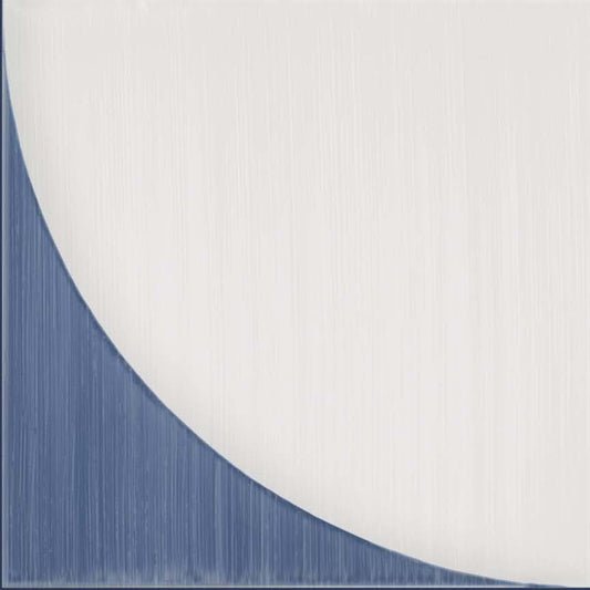 Scenario Blu 8x8 Crescent Decorative Tile Matte