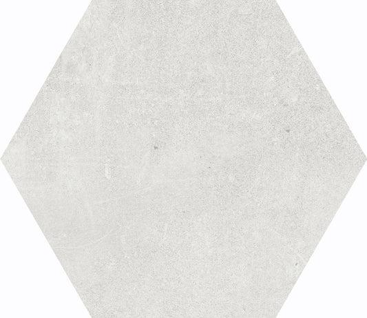 City White 7x8 Hexagon Field Tile Matte
