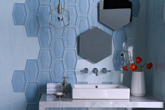 Studio Moderne Ceramic Moonstone 5x12 Field Tile Crackle