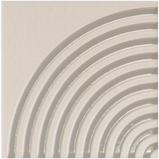 Twister Dove Stone & Taupe 5x5 Twist Decorative Tile