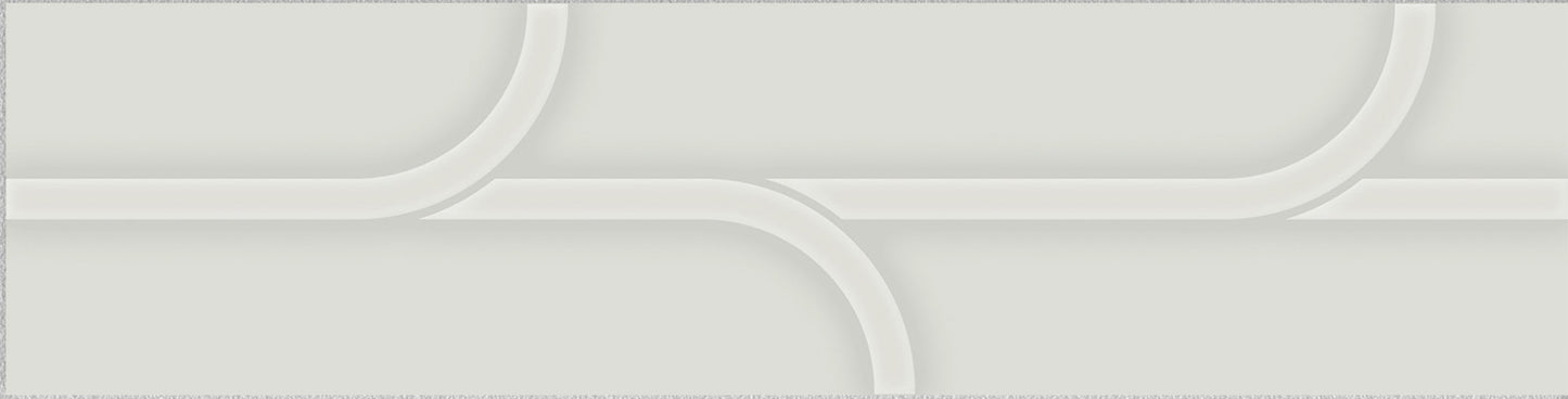 Opal 3D Ivory 3x12 Vine Decorative Tile Glossy