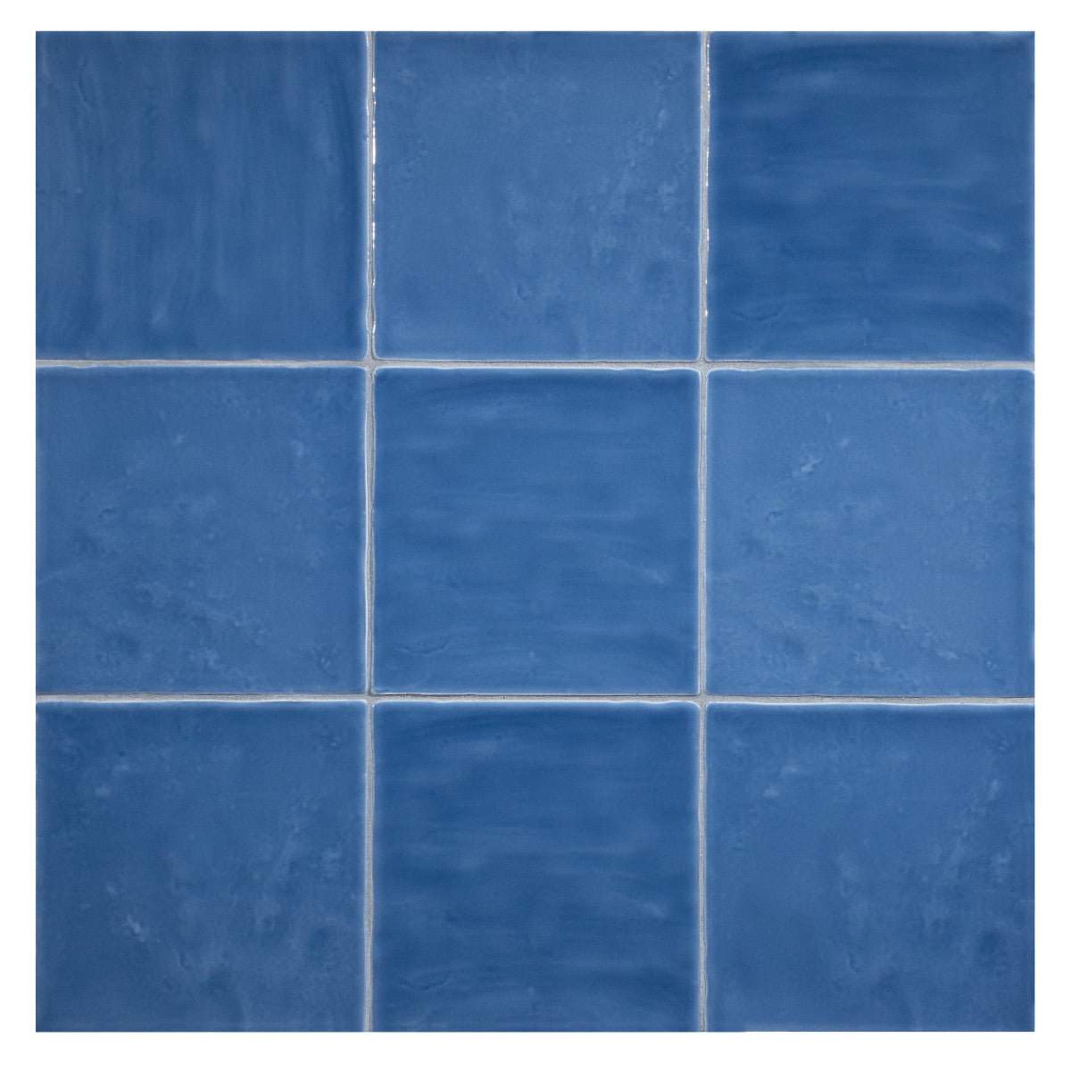 TrueTones Ceramics Astor Blue Gloss 4-1/2x4-1/2 Zelli Field Tile Gloss