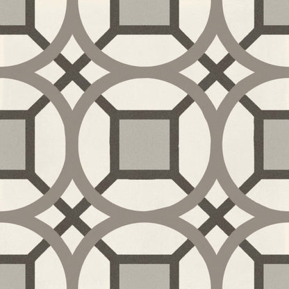 D_Segni Chalk/Mud/Smoke/Midnight/Sand Blend 8x8 Kaleido Decorative Tile Matte