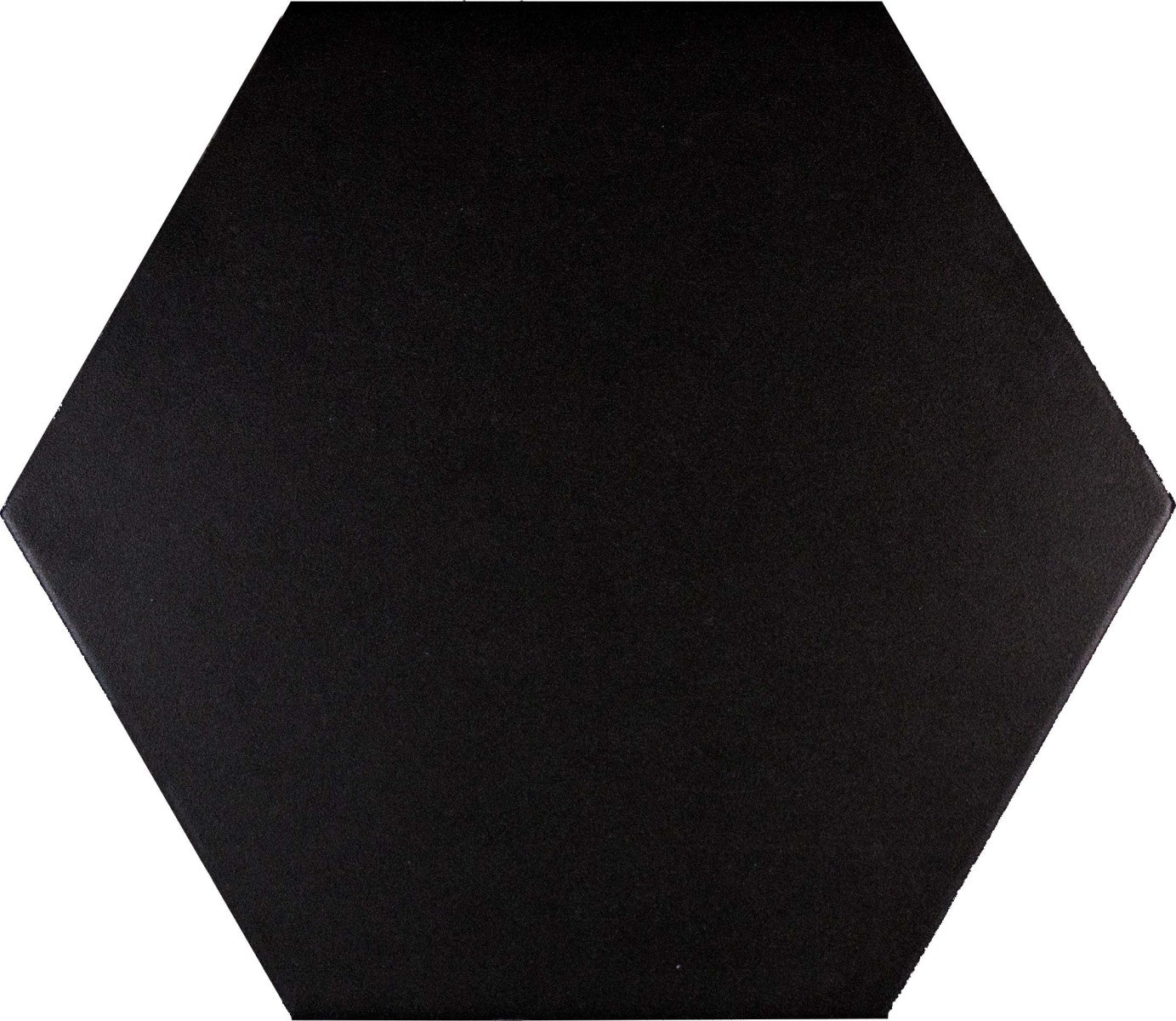 Floor Collection Black 8x9 Hexagon Field Tile Semi-Matte