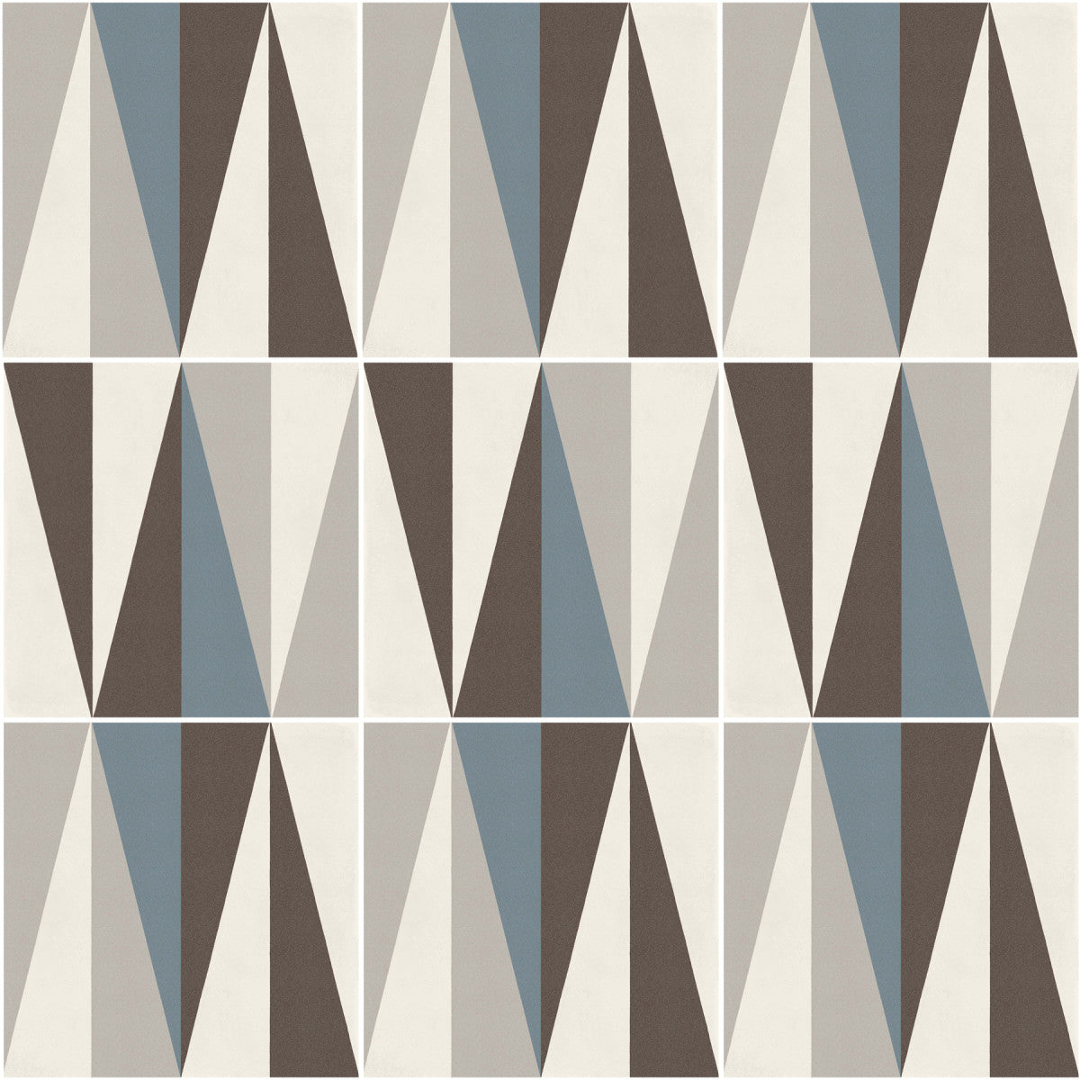 D_Segni Chalk/Midnight/Shadow/Smoke/Denim Blend 8x8 Peak Decorative Tile Matte