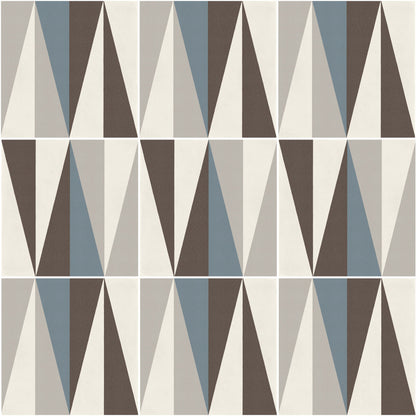 D_Segni Chalk/Midnight/Shadow/Smoke/Denim Blend 8x8 Peak Decorative Tile Matte
