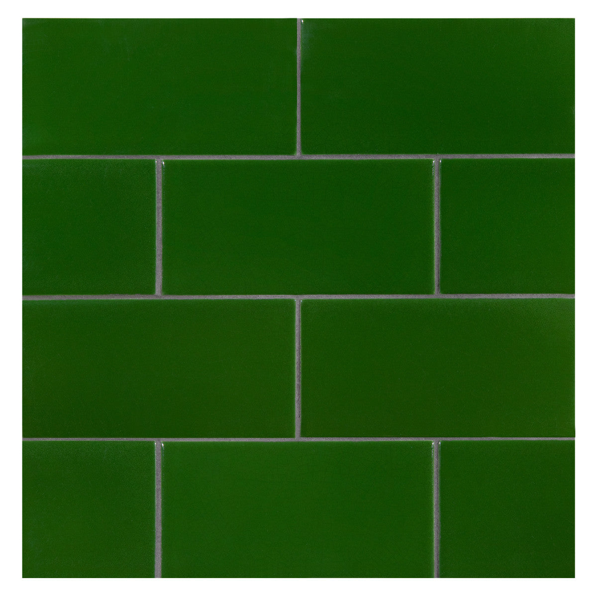 TrueTones Ceramics Lauren Green Crackle 2x8 Field Tile Crackle