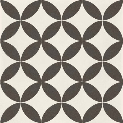 D_Segni Chalk/Midnight/Shadow/Smoke Blend 8x8 Stella Decorative Tile Matte