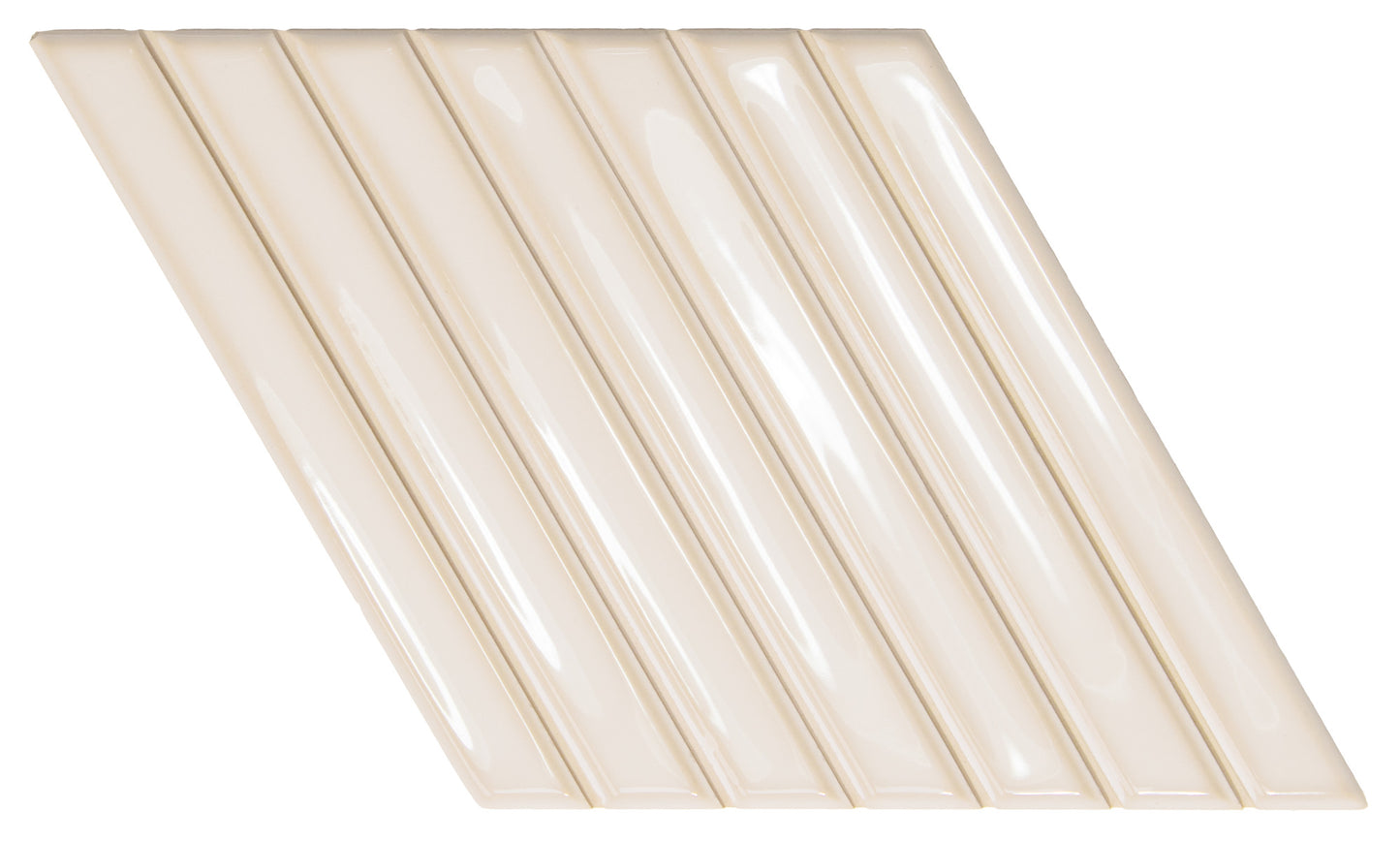 Spike Bars  Deep White 6x10 A Decorative Tile Gloss