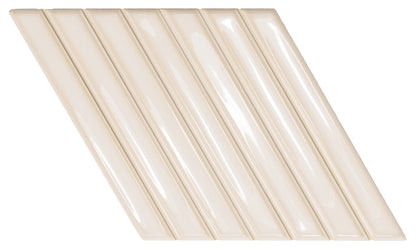Spike Bars  Deep White 6x10 A Decorative Tile Gloss