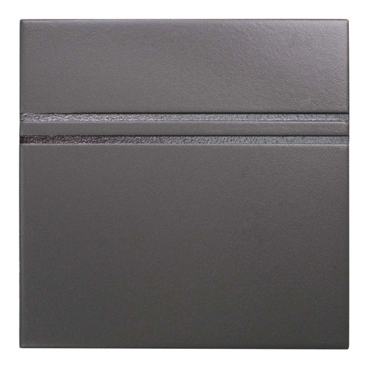 Point and Dash Titanium Silver 6x6 Dash Decorative Tile