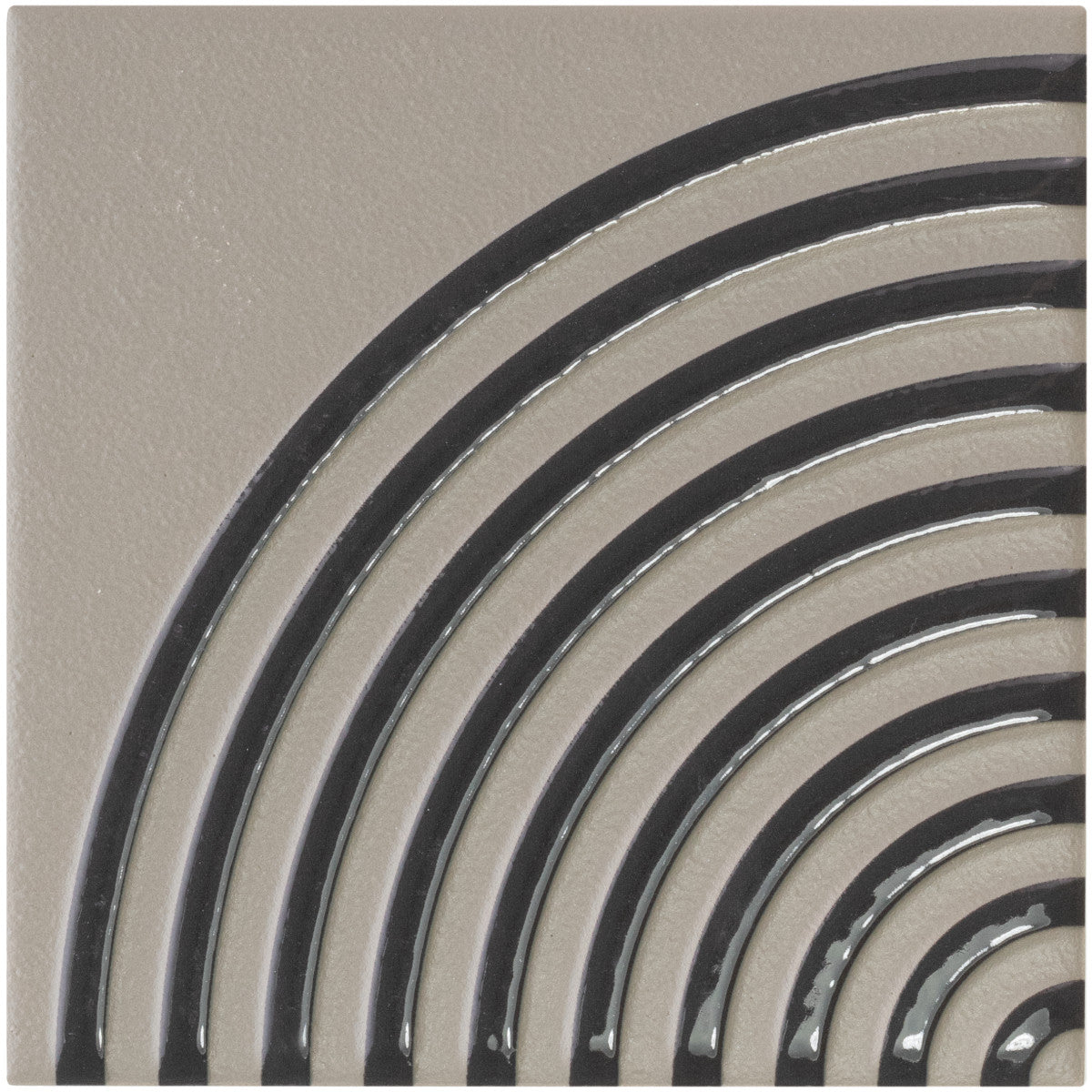 Twister Taupe Stone & Graphite 5x5 Twist Decorative Tile