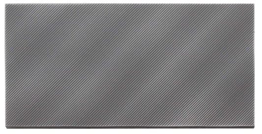 Refined Metal Gunmetal Gloss 4x9 Field Tile Linear Wave