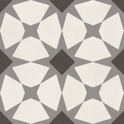 D_Segni Chalk/Midnight/Shadow/Smoke Blend 8x8 Starlit Decorative Tile Matte