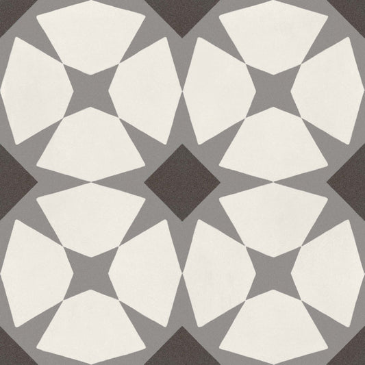D_Segni Chalk/Midnight/Shadow/Smoke Blend 8x8 Starlit Decorative Tile Matte
