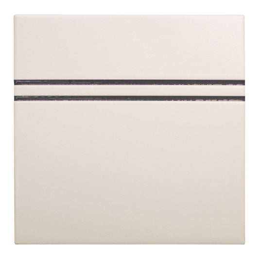 Point and Dash Neutral Titanium 6x6 Dash Decorative Tile