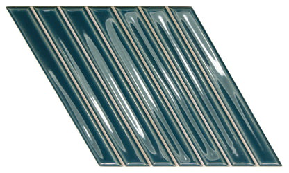 Spike Bars  Peacock 6x10 A Decorative Tile Gloss