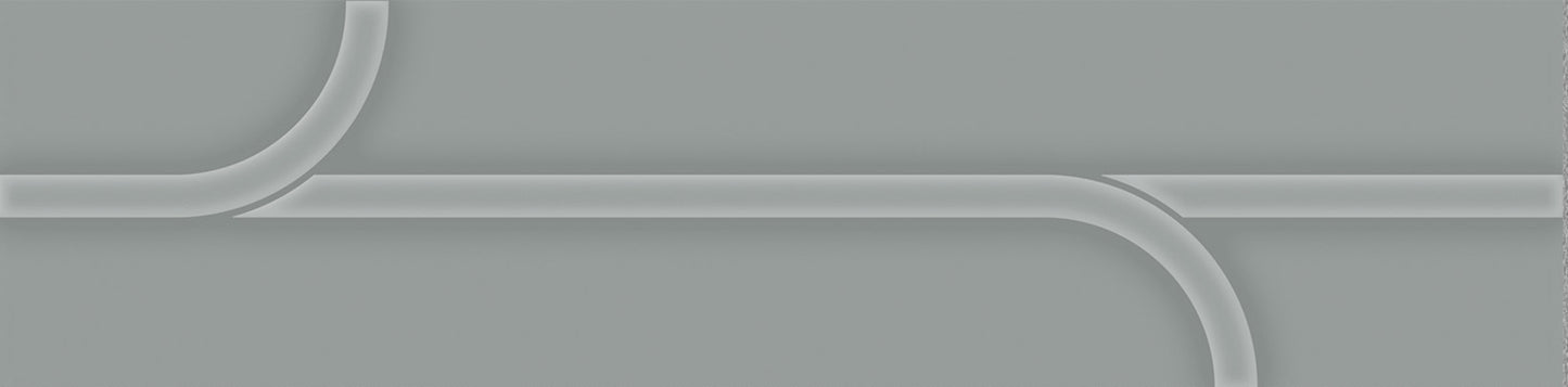 Opal 3D Dark Gray 3x12 Vine Decorative Tile Glossy